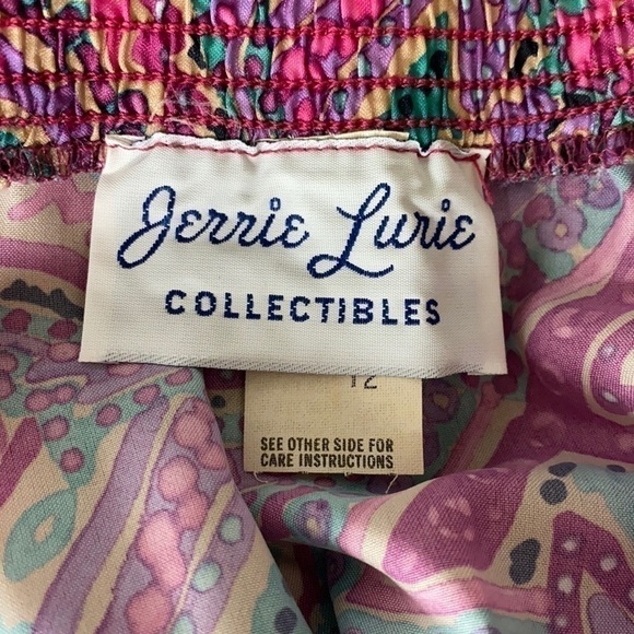 NWT VTG Pleated Pink & Purple Paisley Midi Skirt - Picture 12 of 13